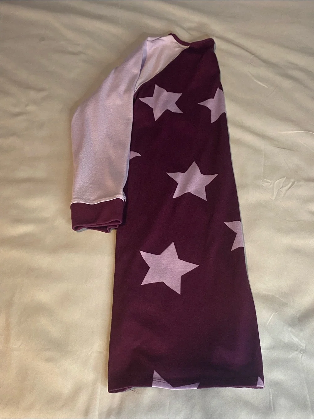 Kids Star Raglan Nightgown - Purple/Pink